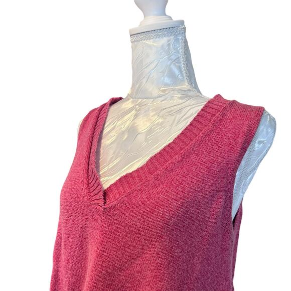 Anthropologie Pink Knit Top Womens Sz XS V Neck Sleeveless Flowy Summer Boho - Picture 10 of 16